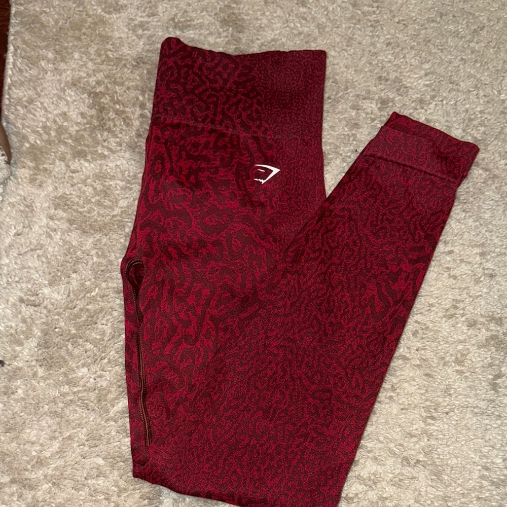 Gymshark Red Patterned Leggings